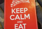 KEEP CALM, EAT BACON(metal sign)