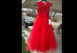 Sherri Hill red pageant dress girl 10