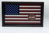 Harley Davidson American Wood/ Resin Flag