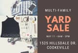 Huge Multi-Family Yard Sale 5/11 8am-3pm