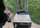 old straight back chair