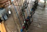 Fishing Rods, Reels, Gear - Yard Sale
