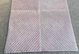 Wool Blend Rug 5x7 Pink and Gray