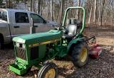 650 John Deere tractor and bushhog