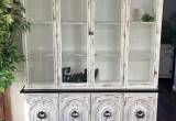 chalk painted/ distressed china cabinet