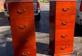 2 Cherry File Cabinets