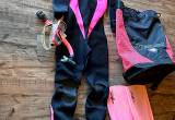 Scuba suit, booties, snorkeling tube