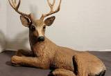 Vintage 12 Point Resting Buck & Fawn