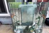 glass mirror display fish tank