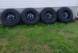 set of wheels and tires