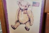 old bear wall art - 3 pieces