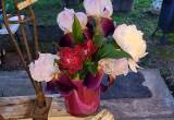 (2) Fresh Flower arrangements and vase !