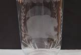 Etched Glass Cylinder Lodge Cabin Bear