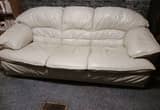 White leather couch