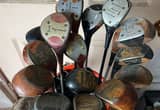 old wooden golf clubs