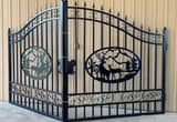 14' Wrought Iron Driveway Gates Deer