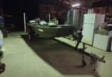 14ft Jon Boat 25hp Johnson Minn Kota