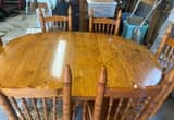 oak table and 6 chairs