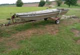 14ft flat bottom Jon boat with trailer