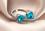 Blue Bow-Knot Ring
