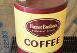 vintage coffee & rumford tin cans