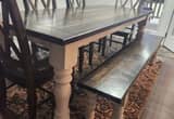 Farmhouse kitchen table with chairs