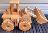 handmade wooden tractor