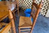 oak table &six chairs