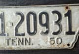 Antique 1950 plate