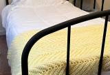 Twin size cast iron bed with mattress