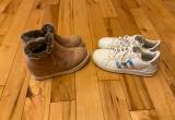2 pair girls shoes size 3.5 & 4