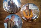 John Wayne collectors plates.