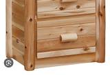 2 cedar log nightstands
