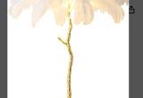 Gold ostrich, feather floor lamp!