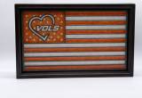 Tennessee Vols Wood Framed Resin Flag