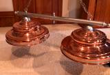 Copper light for kitchen or pool table
