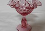 Vintage Pink Ruffled Candy Dish