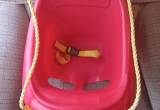 Little tikes red baby toddler swing